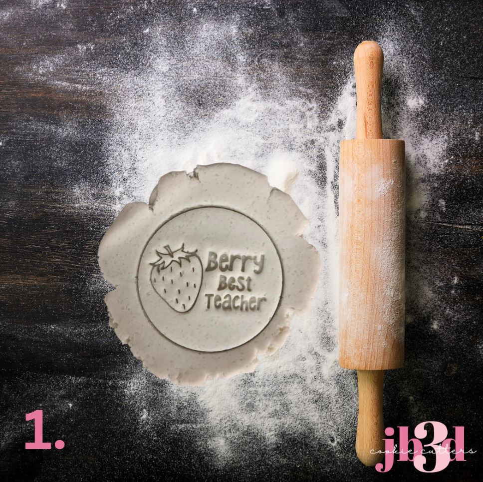 BERRY BEST Teacher - 70mm round stamps