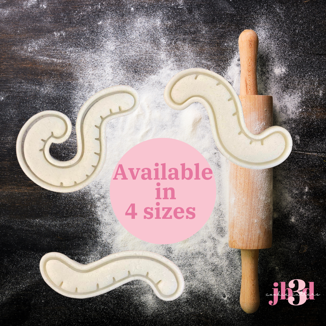 Set of 3 Worms (sour worms) - Availiabe in 4 sizes