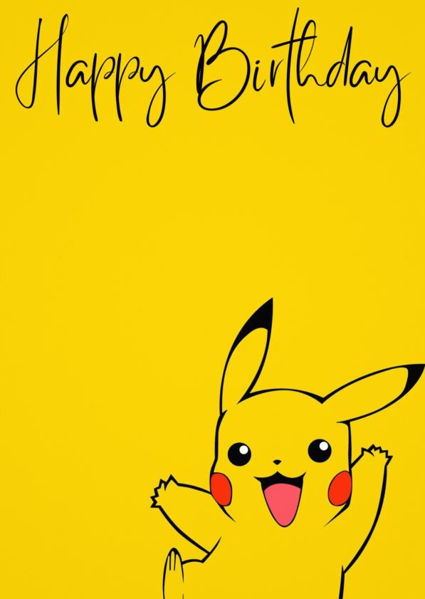 COOKIE BACKER  -  Happy Birthday Pikachu (Pokémon)