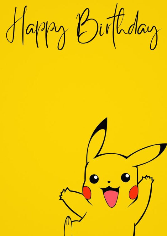 COOKIE BACKER  -  Happy Birthday Pikachu (Pokémon)