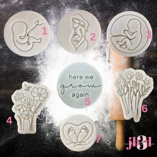 Here we GROW again Set of Cutters & Embosser Stamps