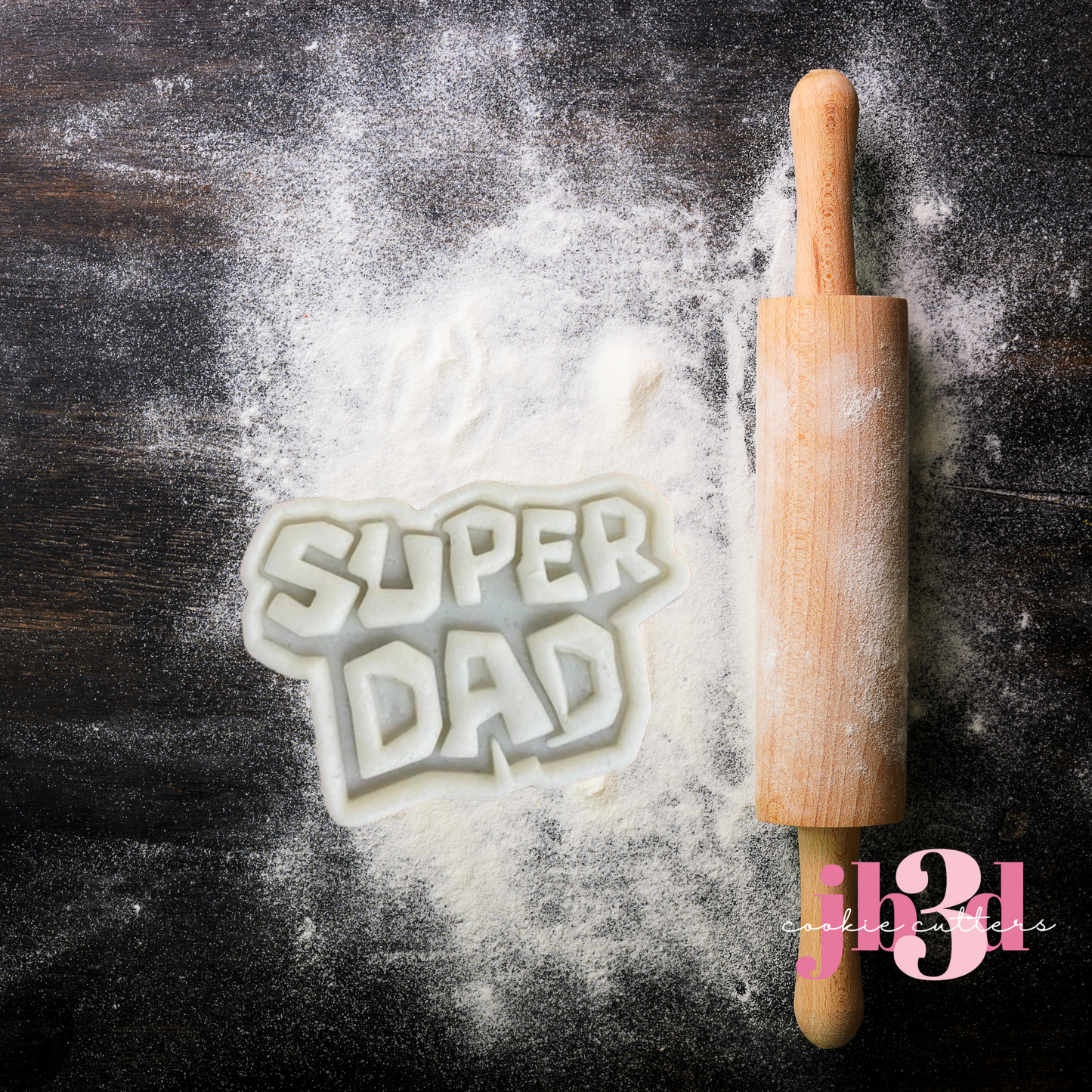 Super Dad - Mario Font - Cutter & Debosser Stamp