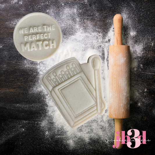 We are the perfect match MATCHES - Cutter and Stamps