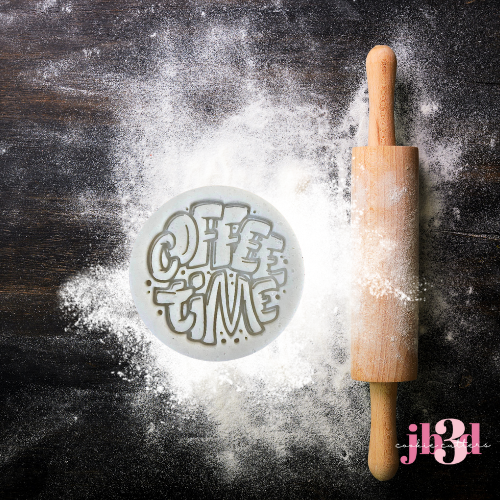 Coffee Time - 70mm Cutter & Embosser Stamp