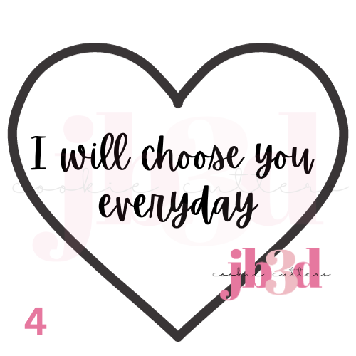 I choose you everyday Heart designs Cutter & Embosser