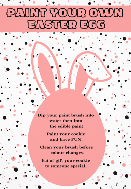 Cookie Backer - Paint your own Easter egg - PINK