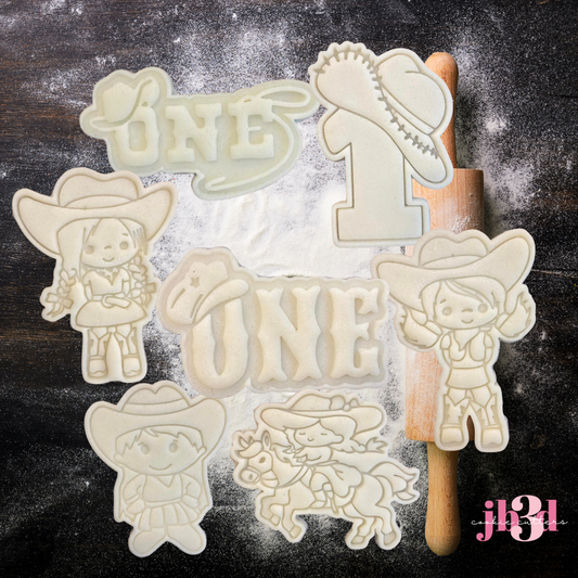 First Birthday One - Rodeo Set Cutters & Stamps