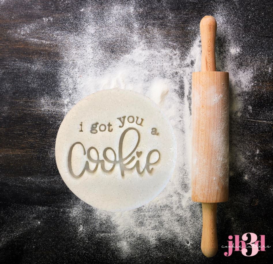 I made/got you a cookie - 70mm round Embosser stamp