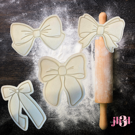 BOWS x 4 - Cutters & Embosser Stamps