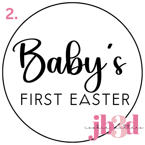 Baby's First Easter 70mm Round Stamps