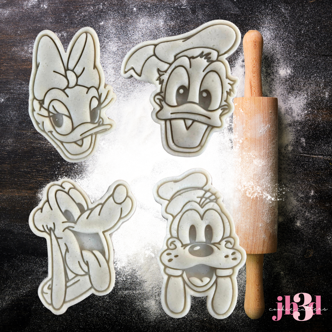 Daisy - Donald - Pluto - Goofy - Cutters & Embosser Stamps