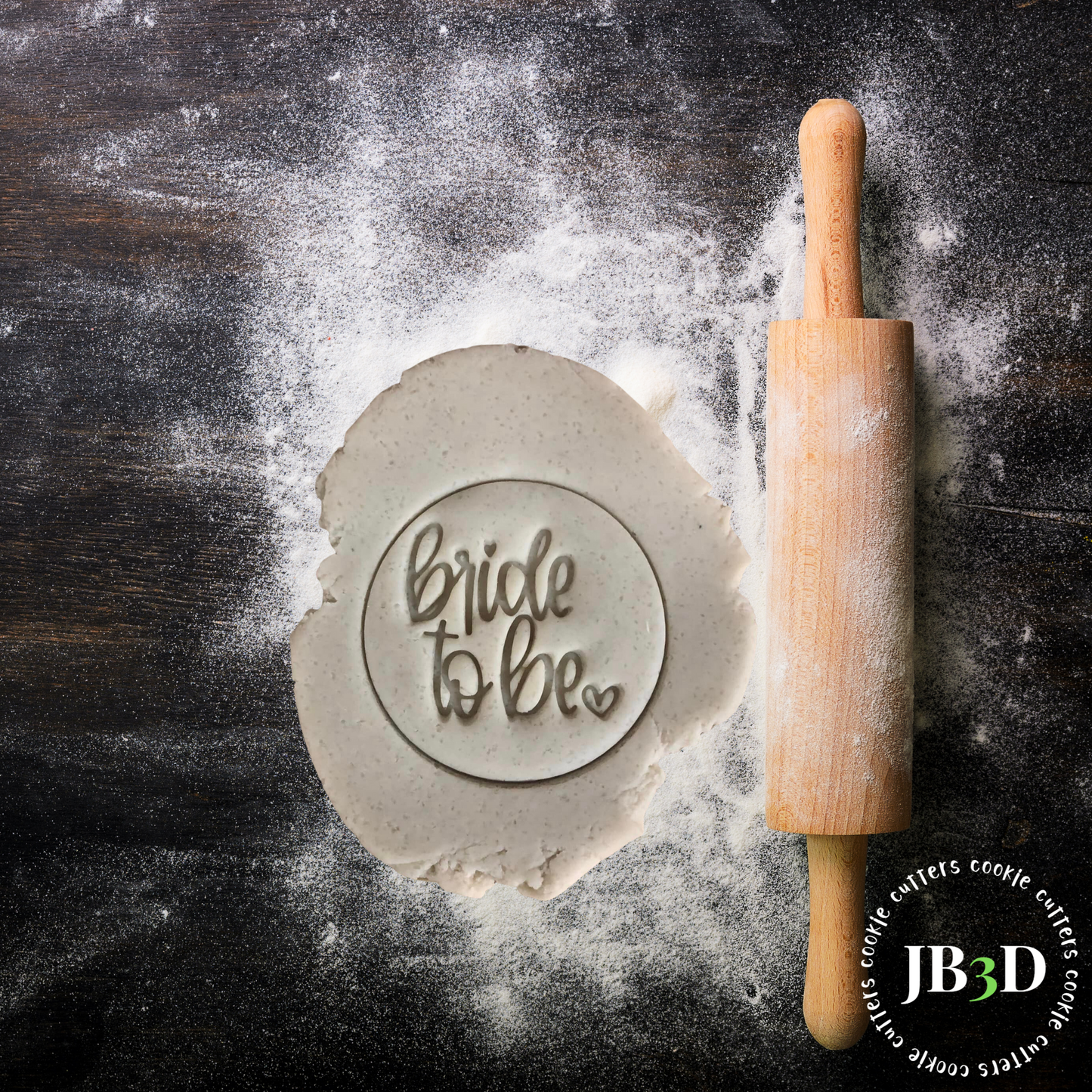 Bride to be 70mm round stamps