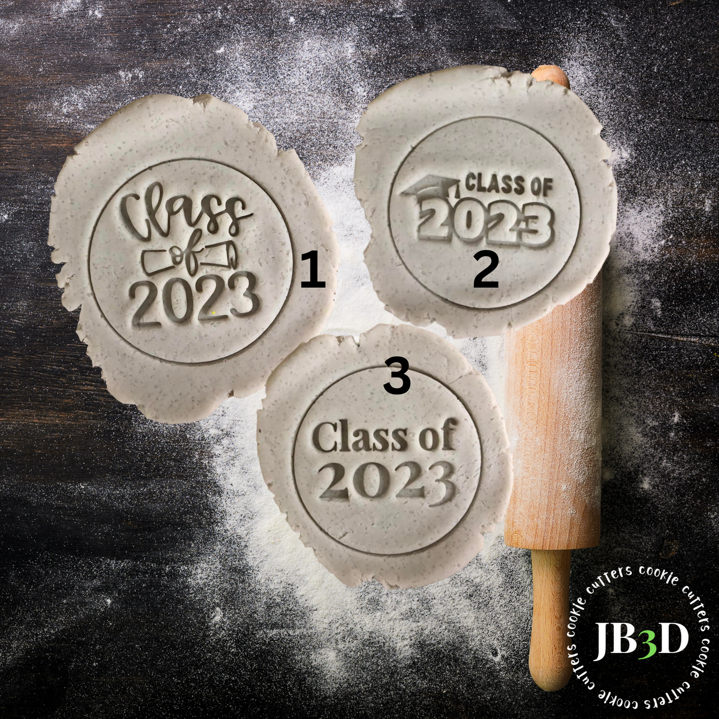 Class of 2023 70mm Round Stamps