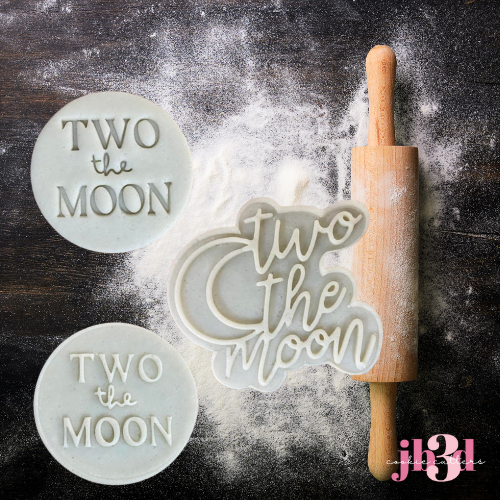 Two the Moon - Cutter & Embosser/Debosser stamps