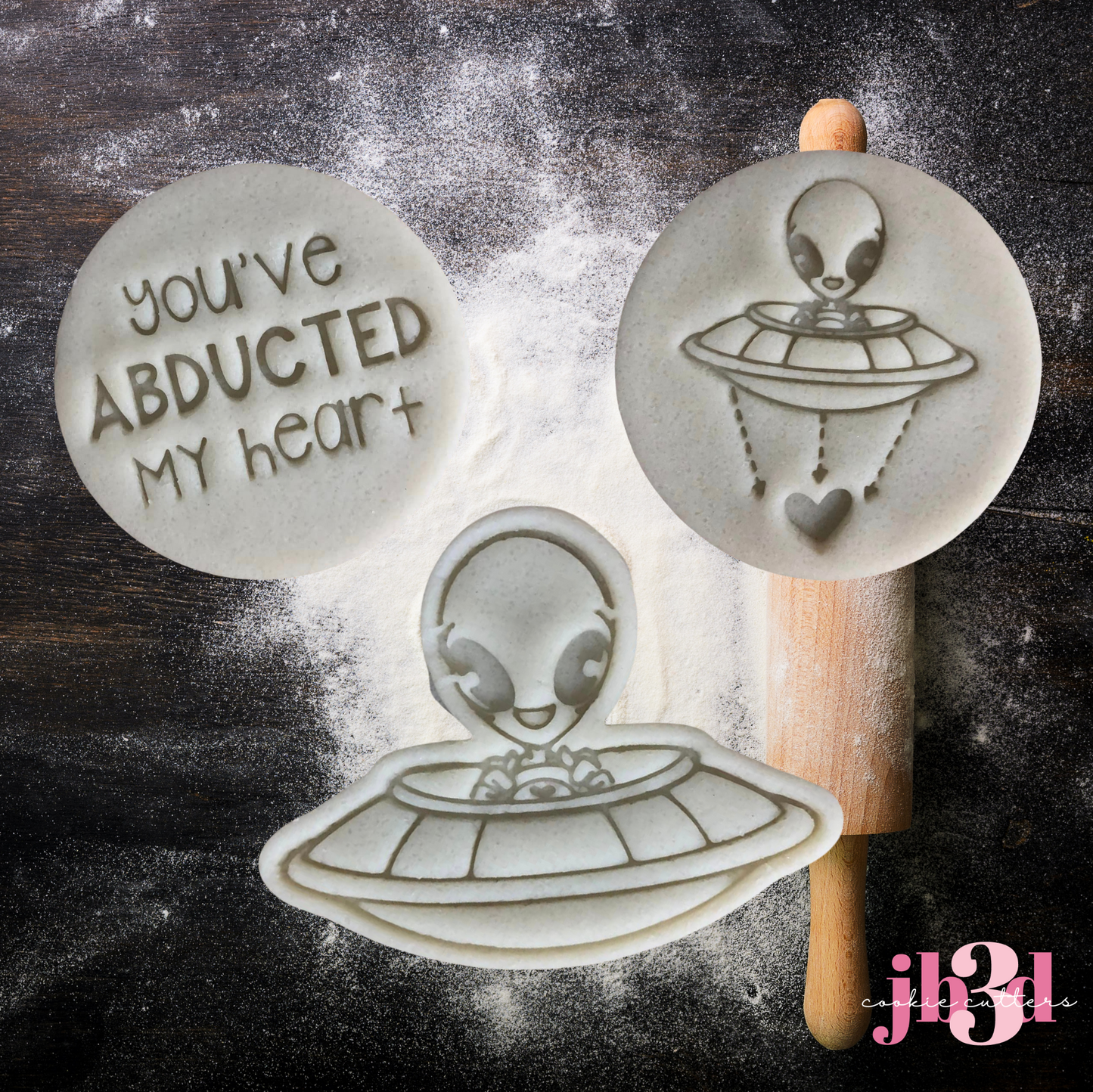 Alien - You've abducted my heart - Cutter & Embosser Stamps