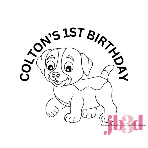 Conton's 1st Birthday Cutters & Embosser Stamps