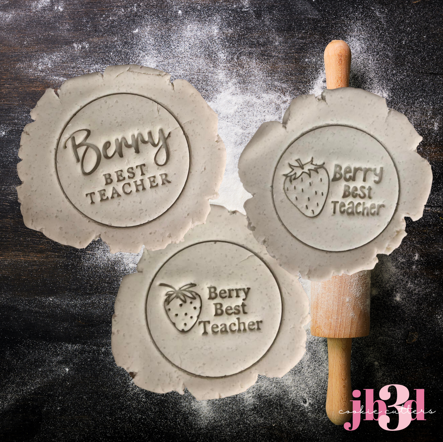 BERRY BEST Teacher - 70mm round stamps