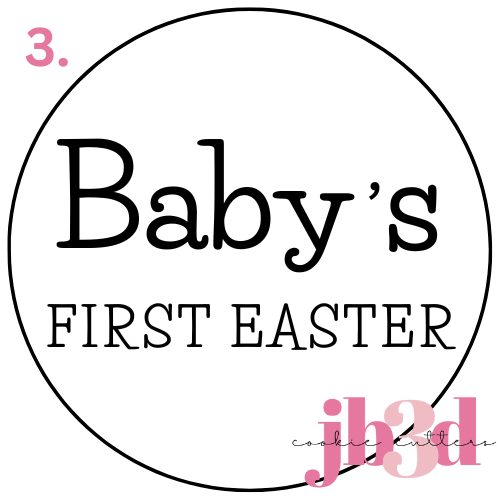 Baby's First Easter 70mm Round Stamps