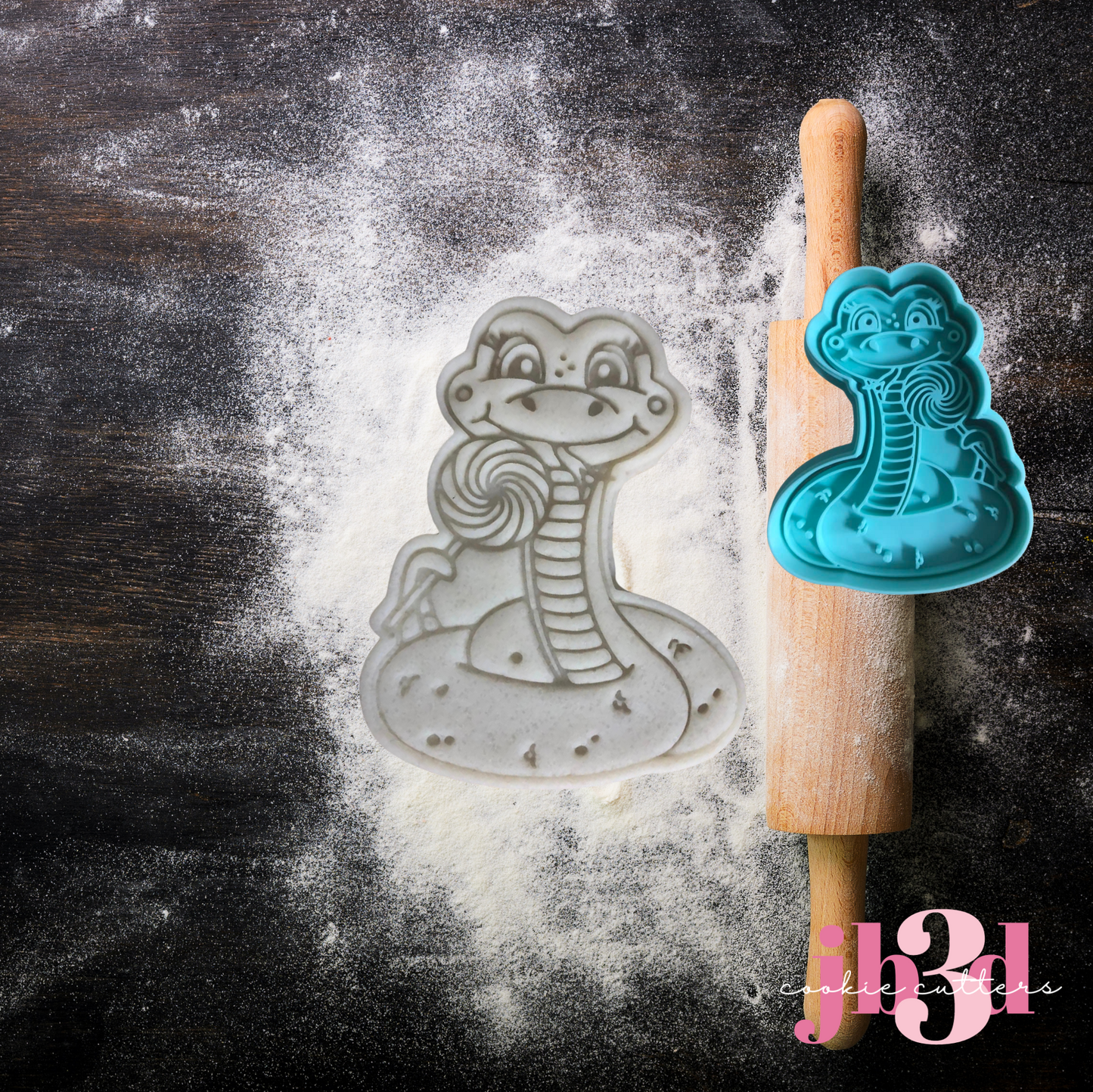 Snake with Lolly Pop - Cutter & Emboser