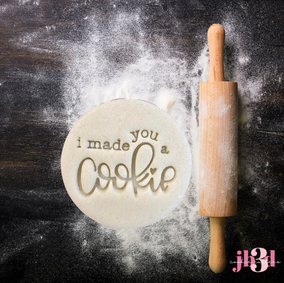 I made/got you a cookie - 70mm round Embosser stamp