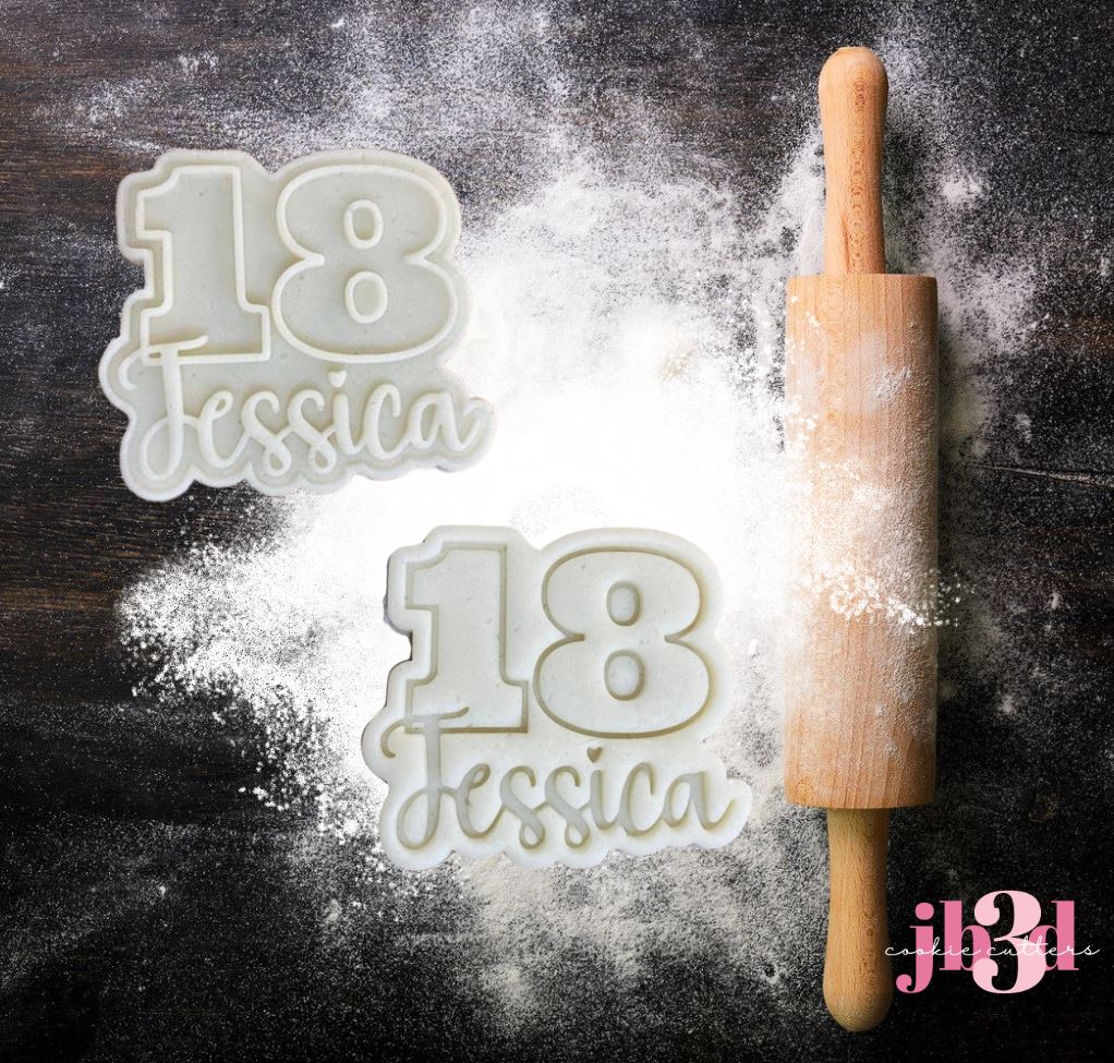 Custom 18th birthday Name - Cutter Embosser or Debosser