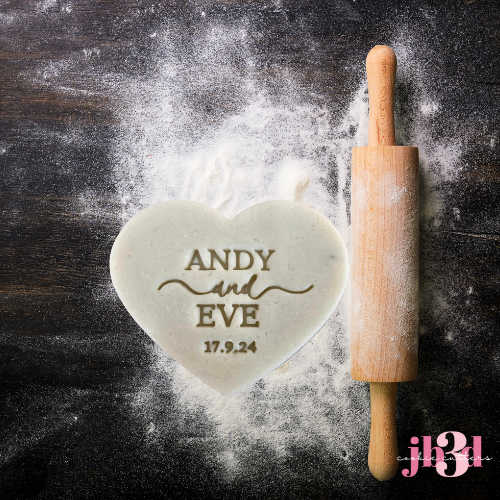 Andy & Eve - Custom heart Cutter & Embosser stamp