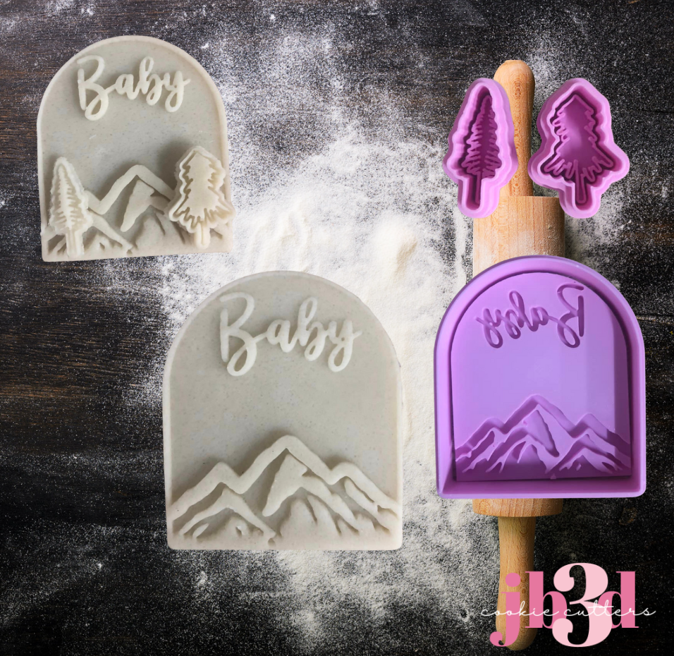 Baby Mountains set  - Cutters and Stamps