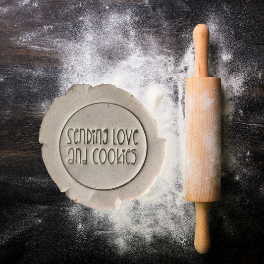 Sending Love and Cookies - 70mm round stamp