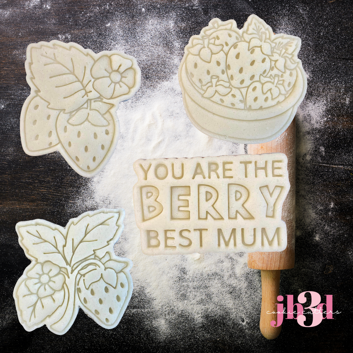 You are the BERRY best Mum - Cutters & Embosser Stamps