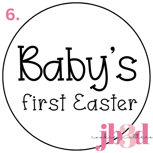 Baby's First Easter 70mm Round Stamps