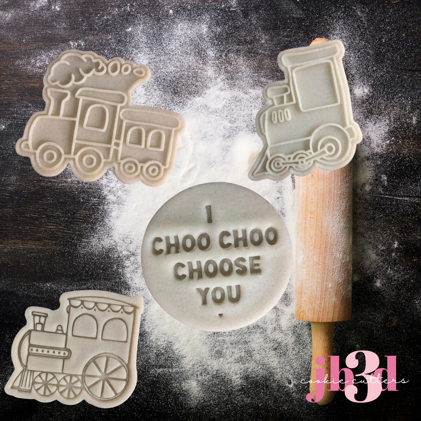 I choo choo choose you - 70mm round stamp