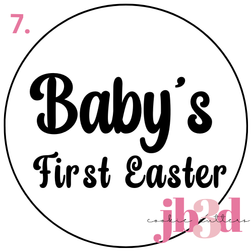 Baby's First Easter 70mm Round Stamps