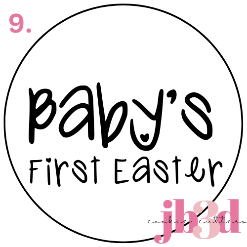 Baby's First Easter 70mm Round Stamps