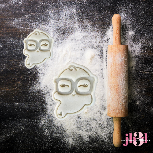 Ghost with Glasses - Cutters & Embosser Stamps