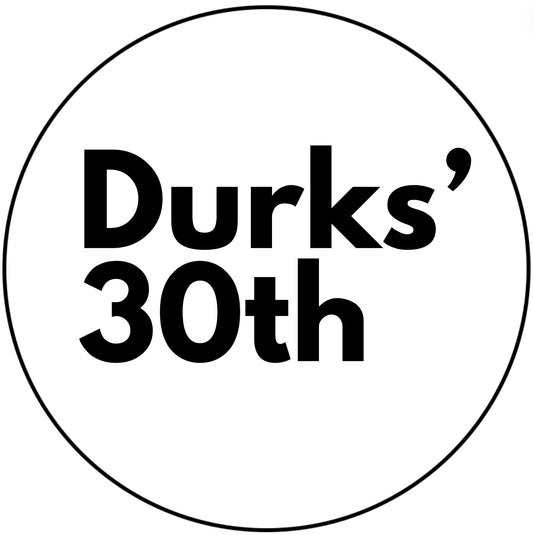 DURKS 30th 70mm round stamp