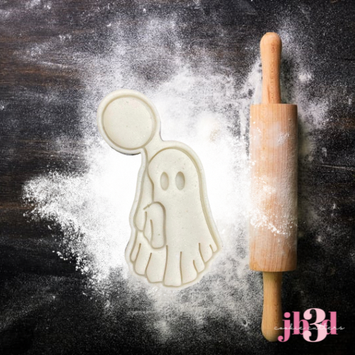 Ghost with balloon Cutter & Embosser Stamp