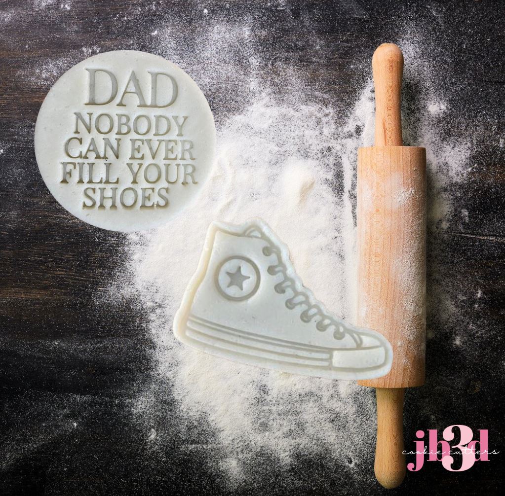 Dad Nobody can ever fill your shoes + Converse Shoe Cutter & Embosser stamps