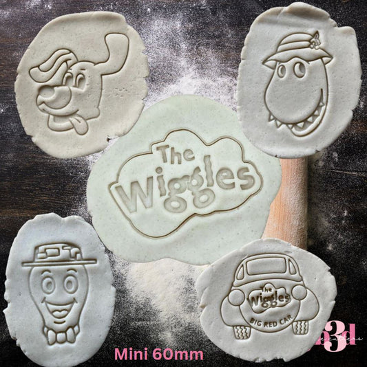 Wiggles Minis 60mm Cutters & Embosser Stamps