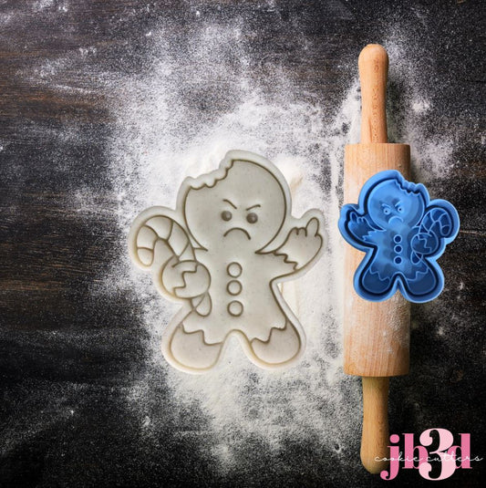 Naughty Gingerbread man - Cutter & Embosser