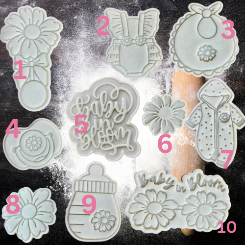 Baby in bloom - Set Two Cutters & Stamps