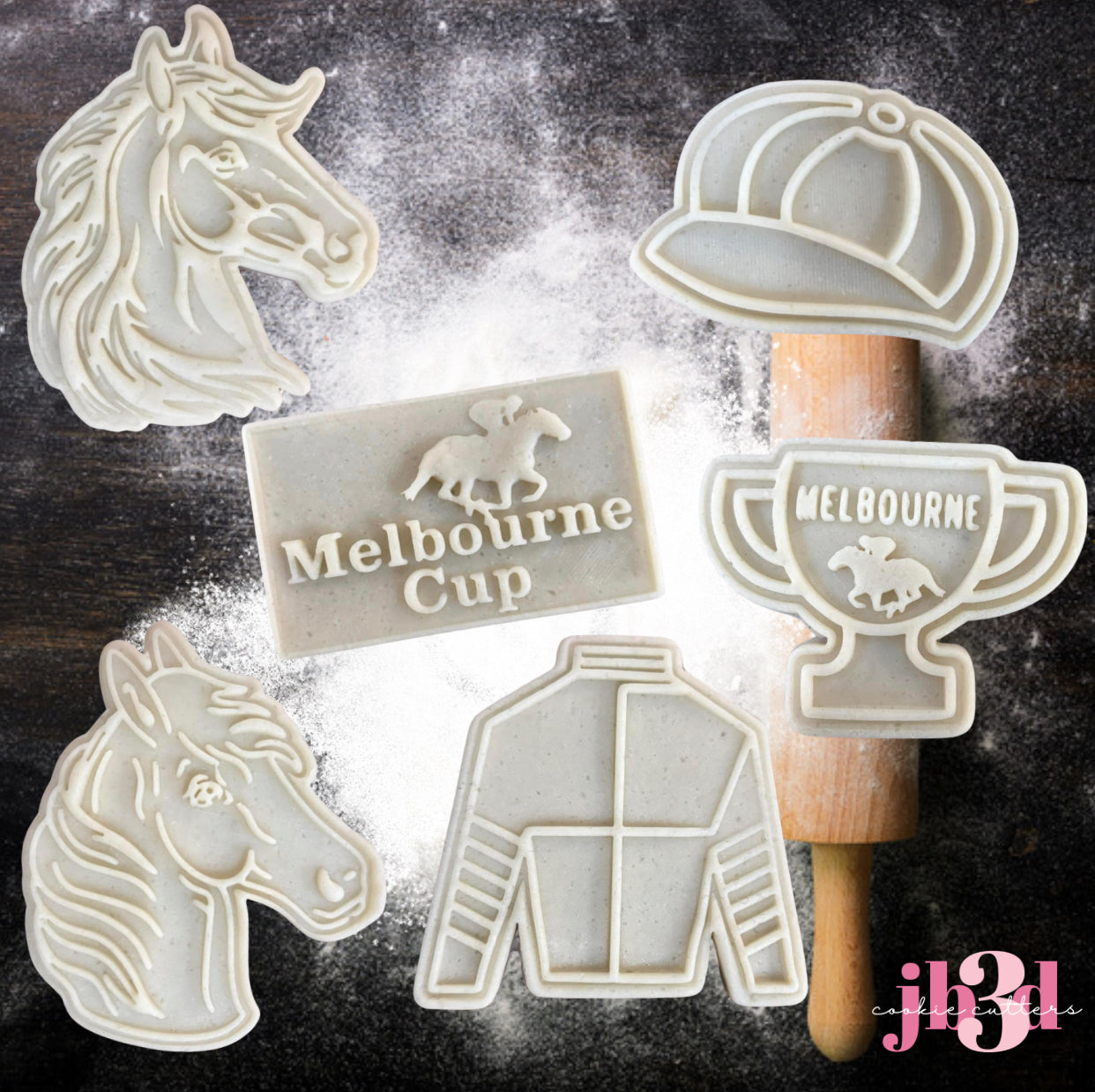 MELBOURNE CUP Cutters & Debosser Stamps