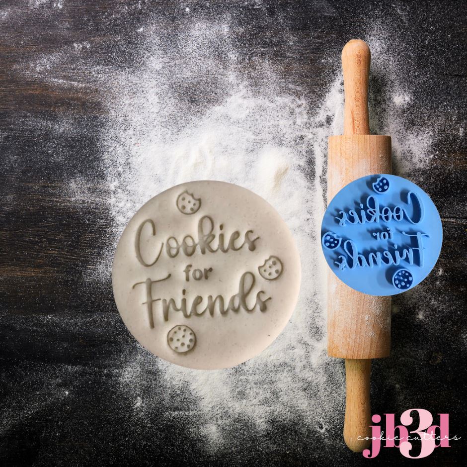 Cookies for Friends Embosser & Debosser stamp 70mm