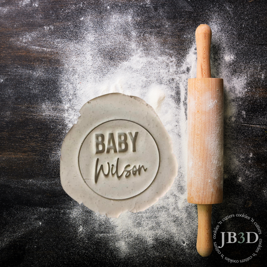 BABY Wilson - 70mm round stamp