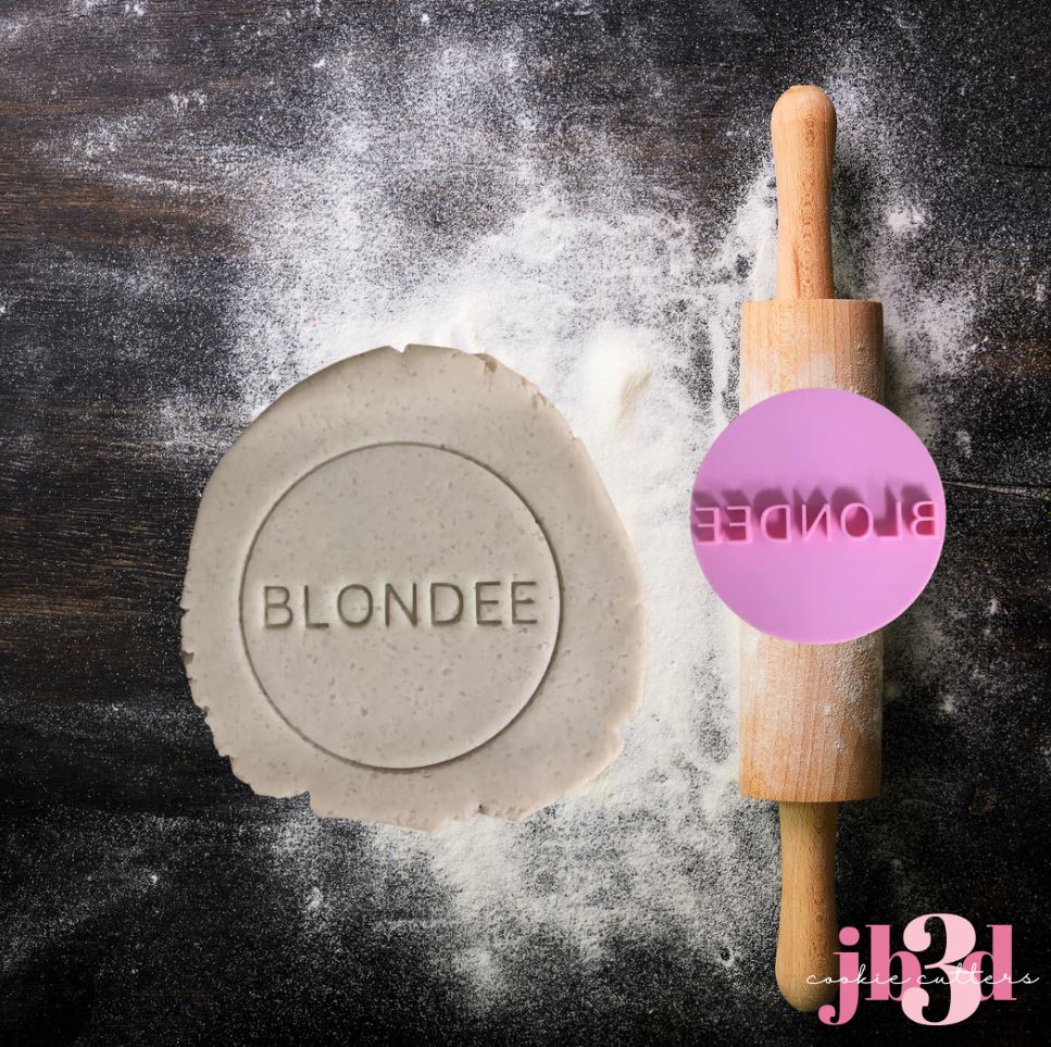 Blondee - 70mm round stamp