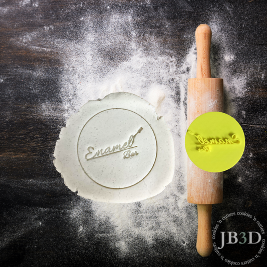 Enamel Bar Custom 70mm round stamp