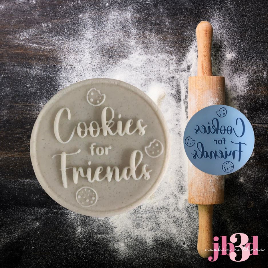 Cookies for Friends Embosser & Debosser stamp 70mm