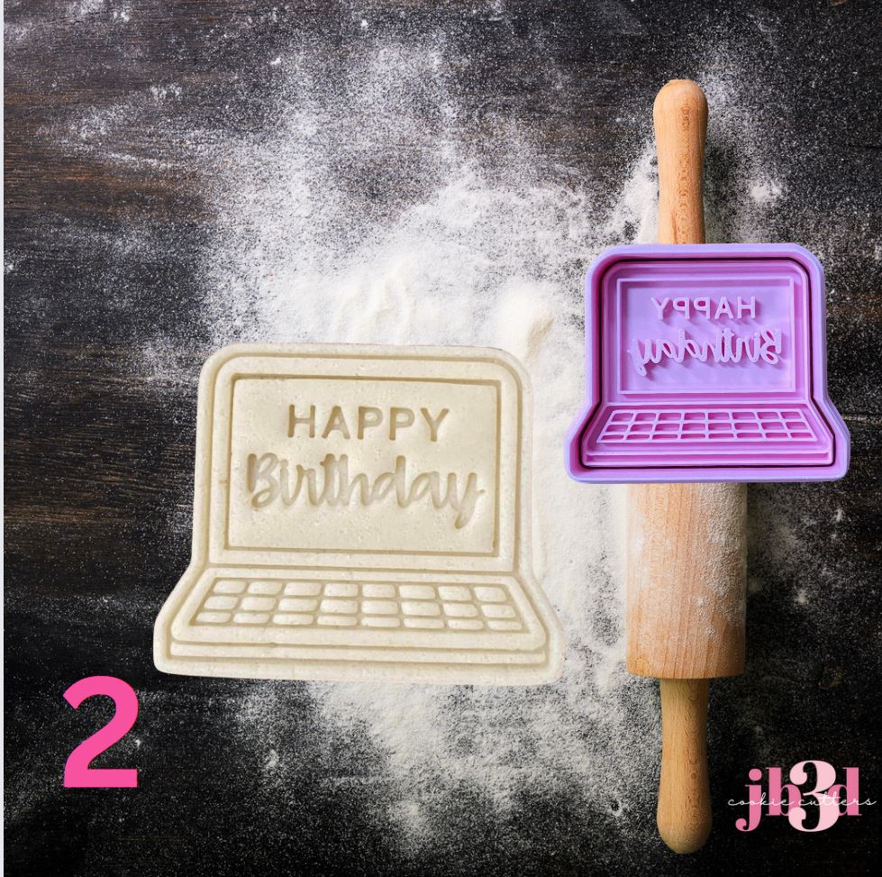 Happy Birthday LAPTOPS - Cutters & Stamps