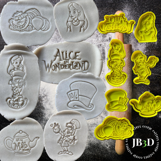 Alice in wonderland Cutters & Embossers