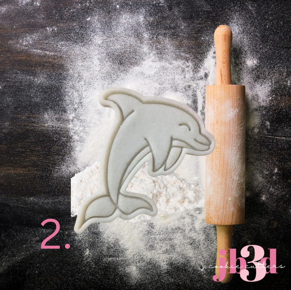 DOLPHINS 3 x designs - Cutters & Embosser Stamps