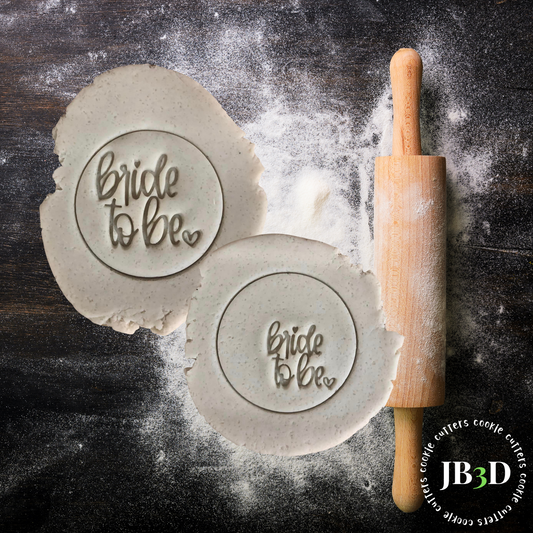 Bride to be 70mm round stamps